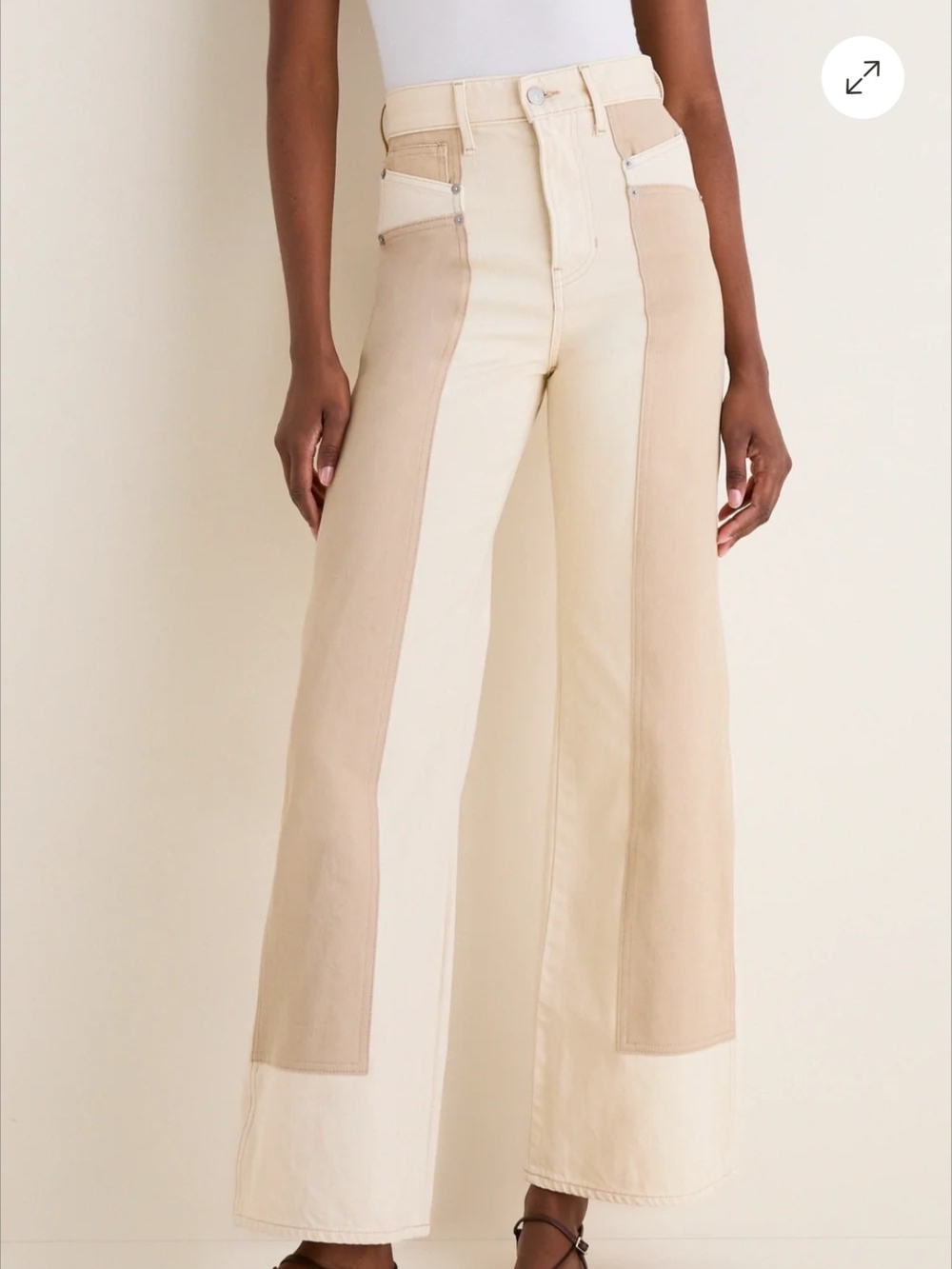Veronica Beard Ecru and Stone Taylor Jeans